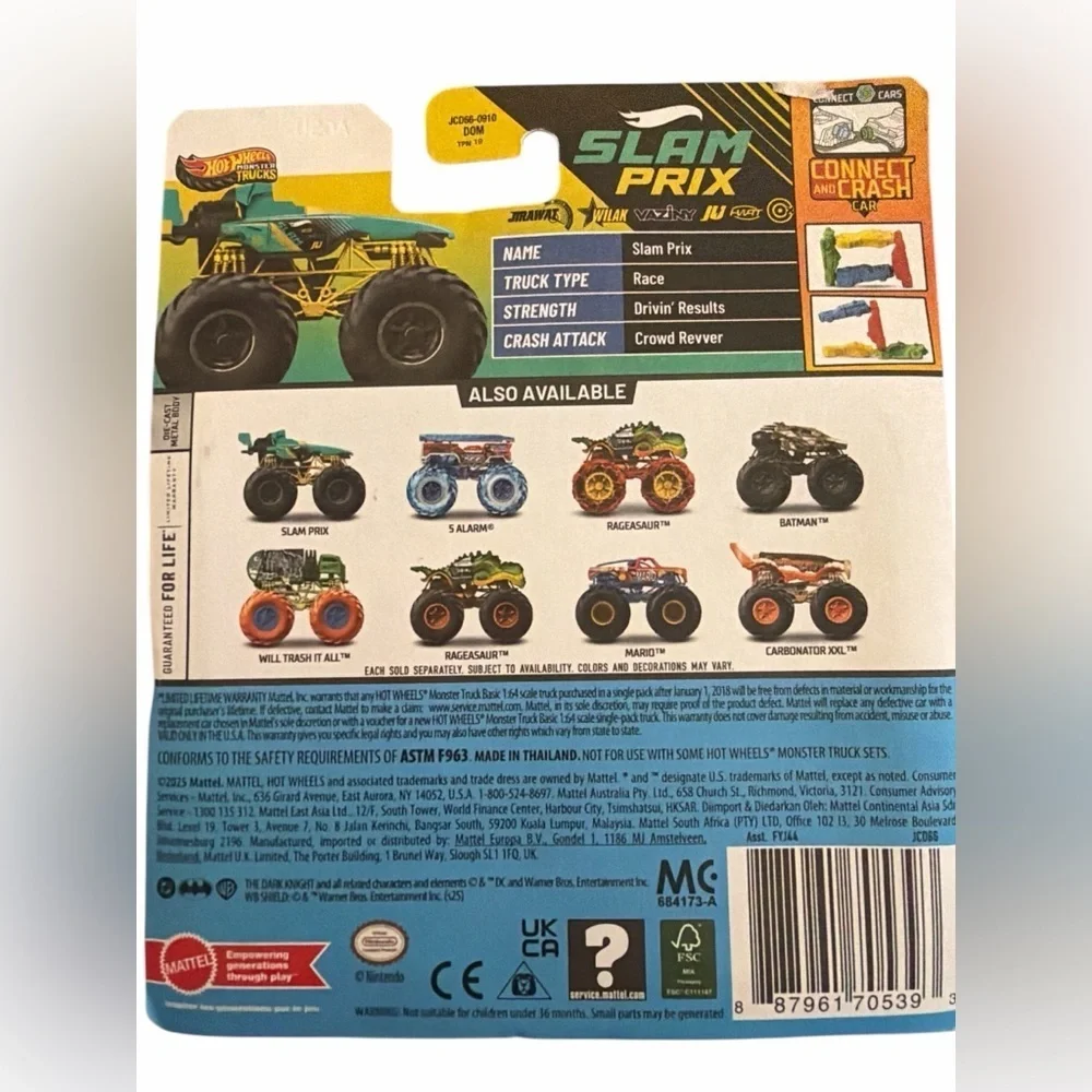 Hot Wheels Monster Truck Slam Prix New In Box